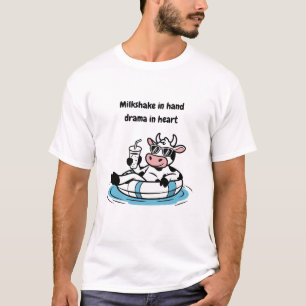 T-shirt Milkshake en main, drame dans le cœur Graphique