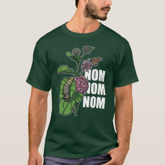 T-shirt Milkweed Nom Nom Nom de Caterpillar de papillon de