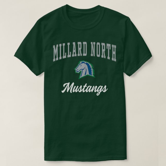 T-shirt Millard North High School Mustangs Premium (Design devant)