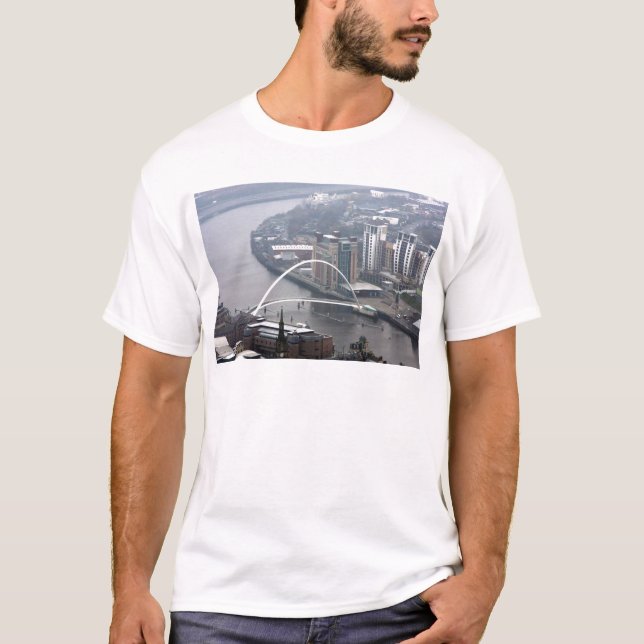 T-shirt Millennium Bridge Newcastle sur Tyne (Devant)