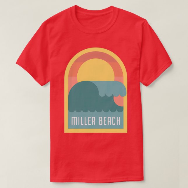 T-shirt Miller Beach Wave (Design devant)