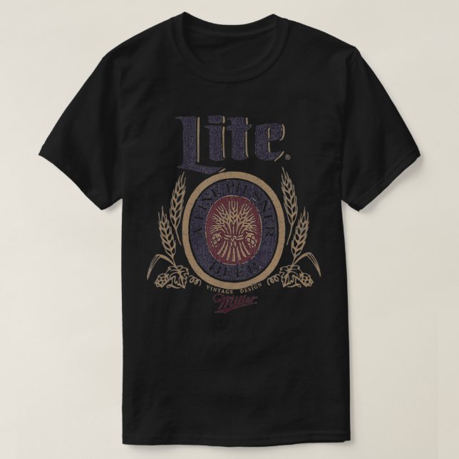 T-shirt Miller Lite Un Beau Pilsner Bière Distressed Logo  (Design devant)