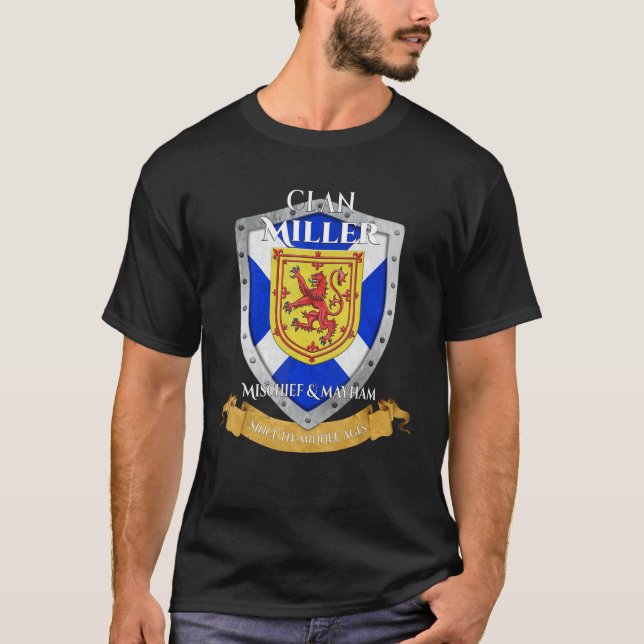 T-shirt Miller Scottish Family Clan Scotland Shield (Devant)