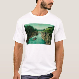 T-shirt Milles de canyon, vue de l'Alaska avec les hommes