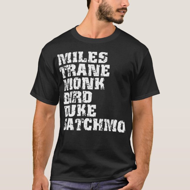 T-shirt Milles de jazz Coltrane Monk Parker Ellington (Devant)