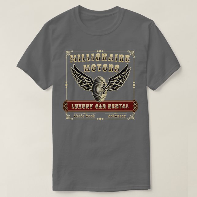 T-SHIRT MILLIONAIRE MOTORS PETITE ROCHE (Design devant)