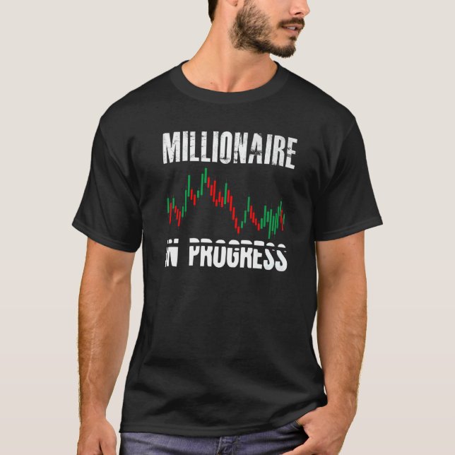 T-shirt Millionnaire En Cours Daytrader Trader Trader Trad (Devant)