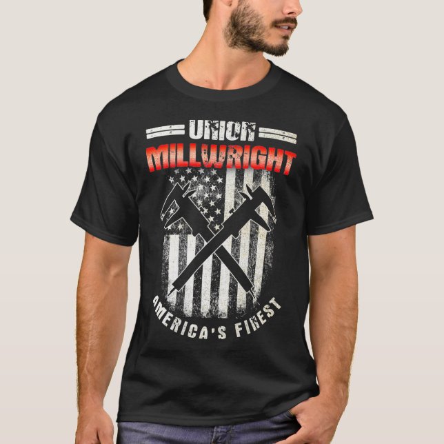 T-shirt Millwright Image On Back Of Clothing _14  (Devant)