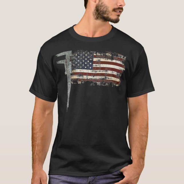 T-shirt Millwright Patriotic American Flag Millwrights Pre (Devant)