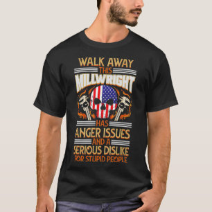 T-shirt Millwright USA Skull Anger Anger Issues