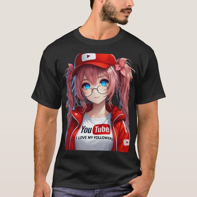 T-SHIRT MILLY Q CHICA ANIME INFLUENCER CON ROPA DE YOUTUBE (Devant)
