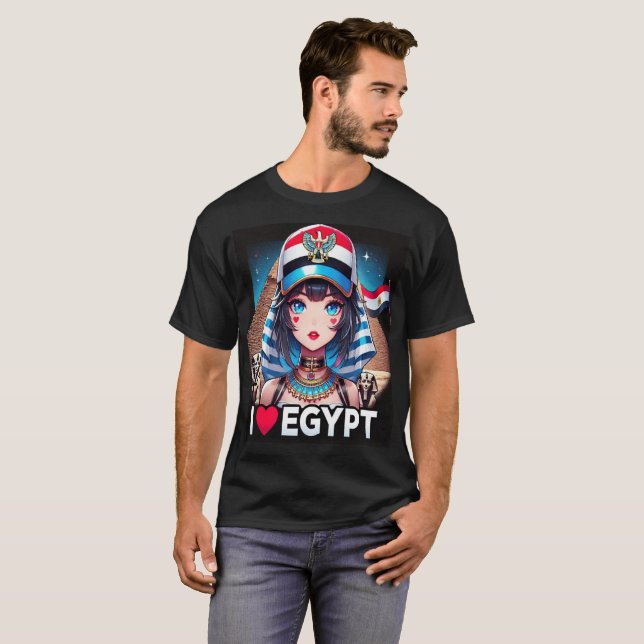 T-SHIRT MILLY Q, CHICA ANIME VIAJERA EN EGIPTO (Devant entier)