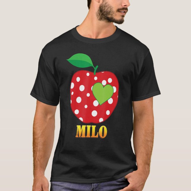 T-shirt Milo Love School Retourner À L'École Garçon Étudia (Devant)