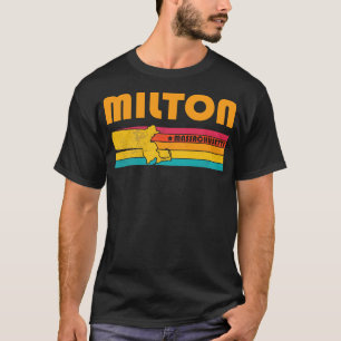T-shirt Milton Massachusetts Souvenir Vintage en détresse