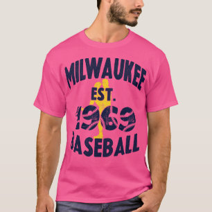 T-shirt Milwaukee Baseball Est 1969 Baseball Pitcher Vinta