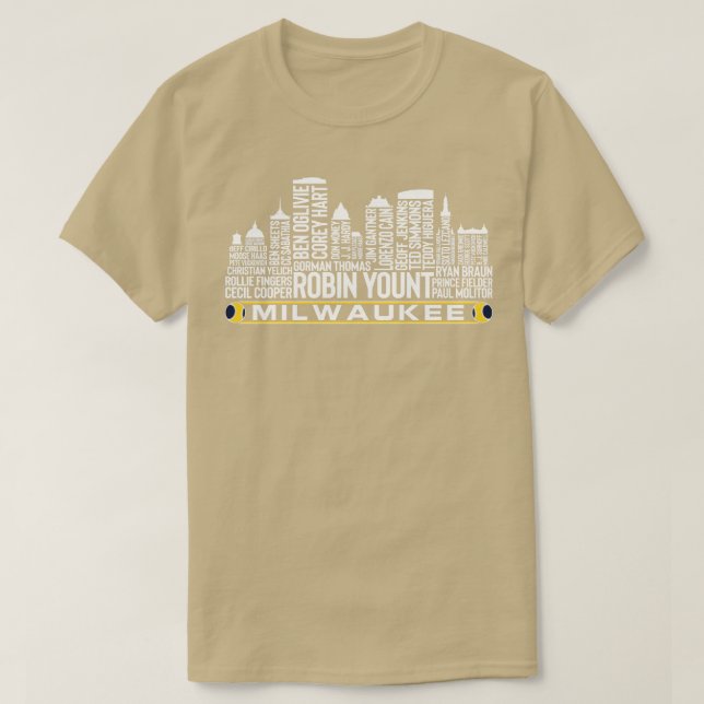 T-shirt Milwaukee Baseball Team All Time Legends Milwaukee (Design devant)