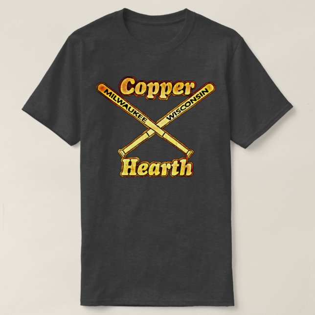 T-shirt Milwaukee Copper Hearth Softball à Pitch Lent (Design devant)