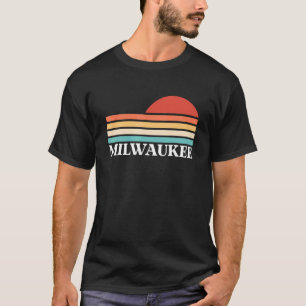 T-shirt milwaukee rétro années 70 vintage coucher de solei