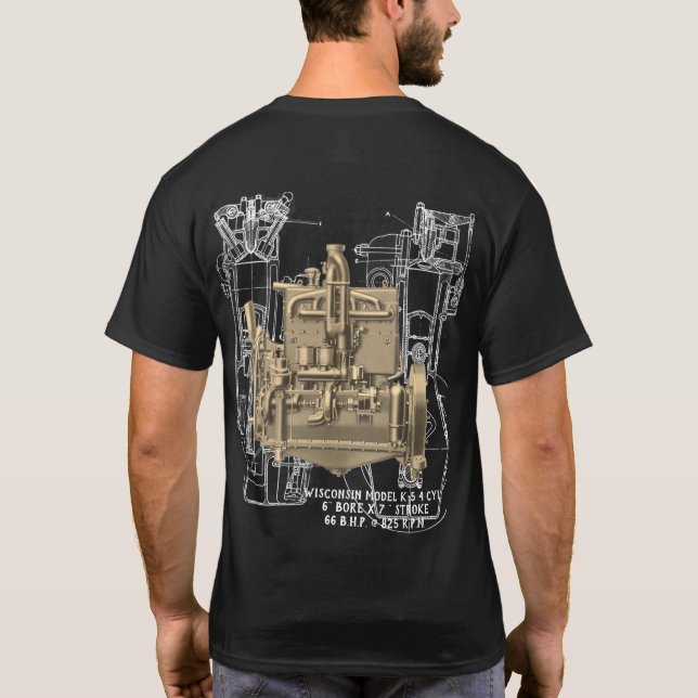 T-shirt Milwaukee Wisconsin Engine Early K (Dos)