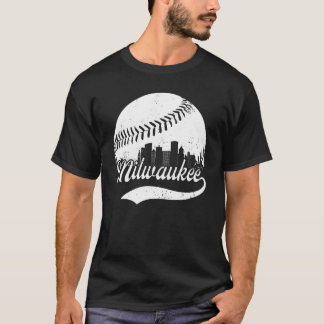 T-shirt Milwaukee Wisconsin Vintage Skyline Appareils Game