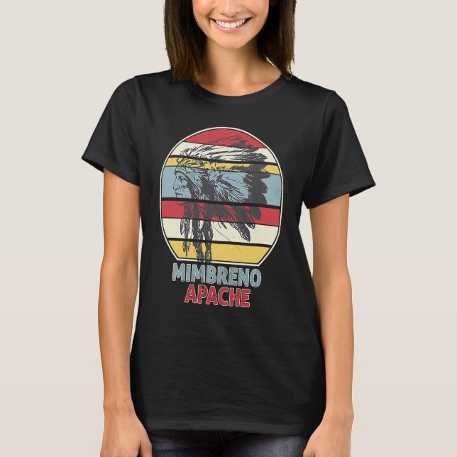 T-shirt MIMBRENO APACHE Tribu Amérindienne Mexicaine Retro (Devant)