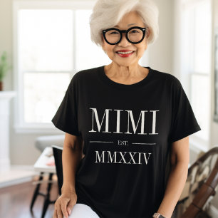 T-shirt Mimi Année Numérique Romaine Établie