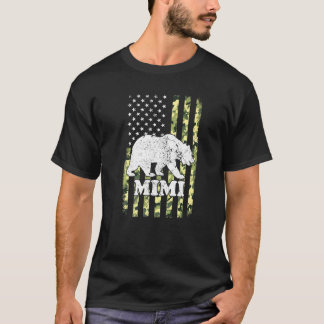 T-shirt Mimi Bear Camouflage Randonnée Usa American F
