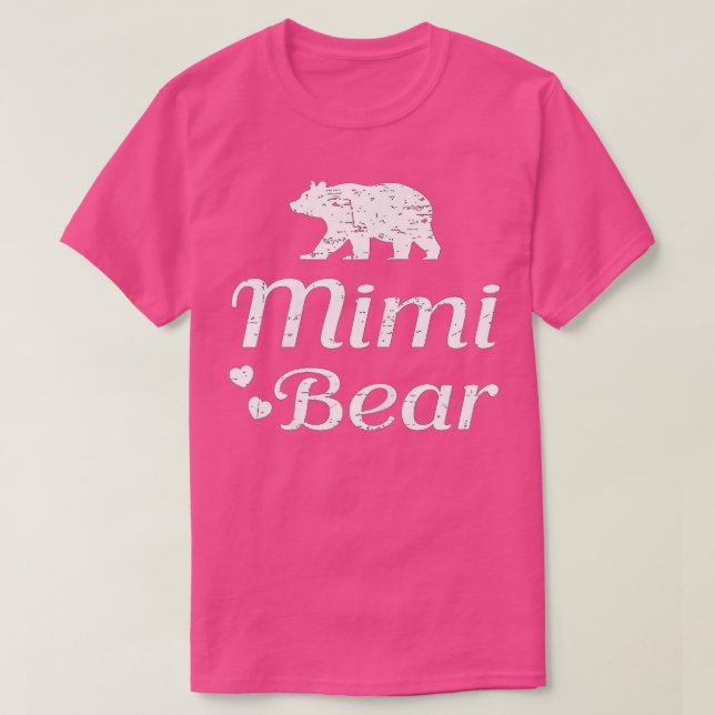 T-shirt Mimi Bear - Nana Mama Grand-Mère Cadeau (Design devant)