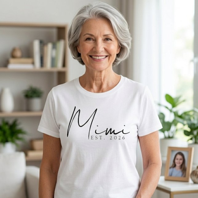 T-shirt Mimi classique année EST écriture simple pour fami (Créateur téléchargé)