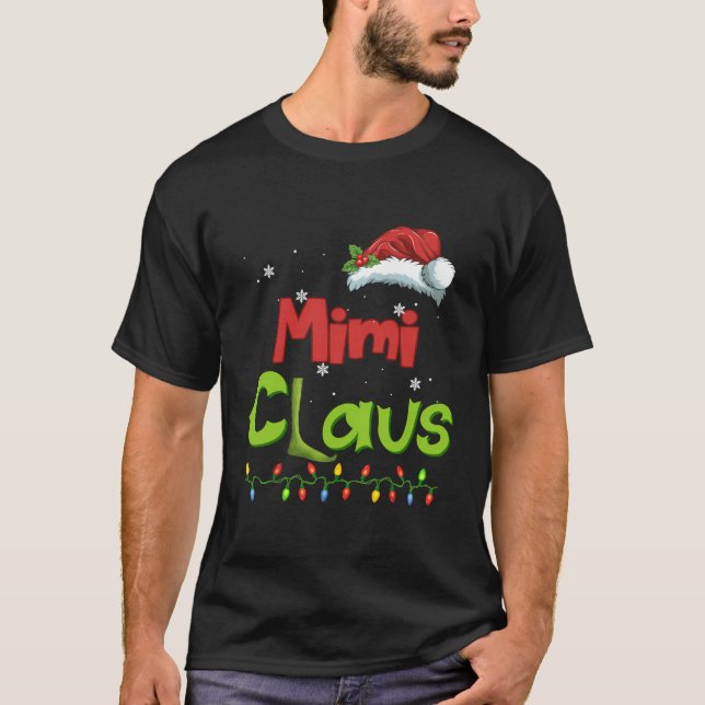 T-shirt Mimi Claus Famille drôle Père Noël Pyjamas Noël Gi (Devant)