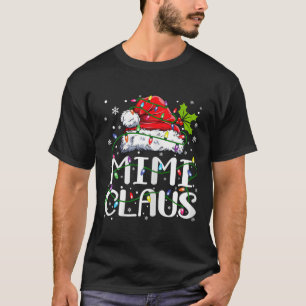 T-shirt Mimi Claus Lumières de Noël Pyjama Famille corresp