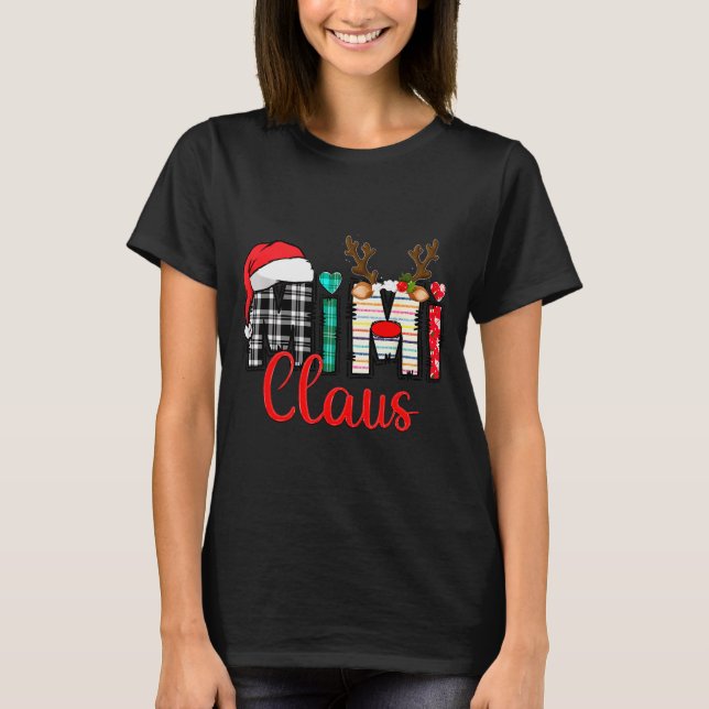 T-shirt Mimi Claus Reindeer Christmas  (Devant)