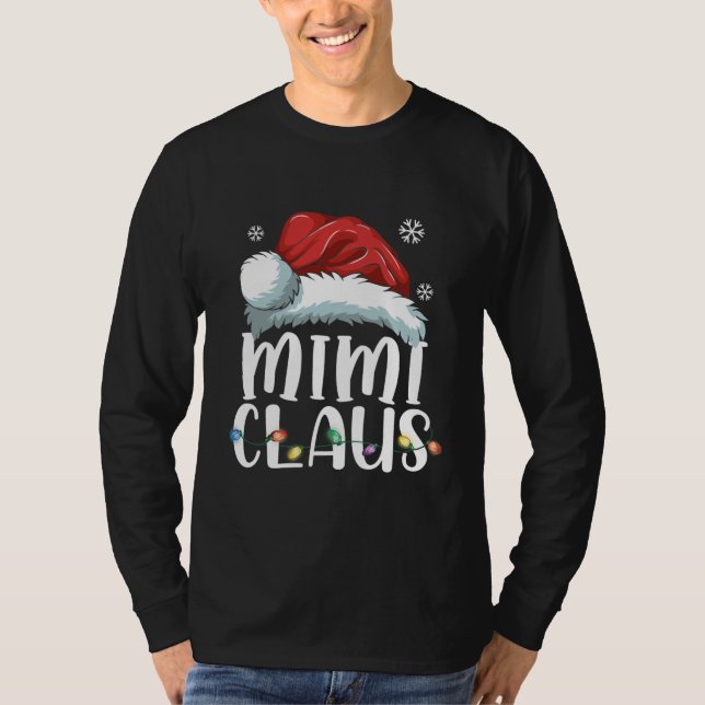 T-shirt Mimi Claus Shirt Christmas Pajama Family Matching (Devant)