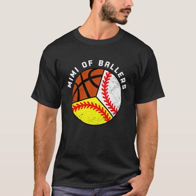 T-shirt Mimi De Ballers De Baseball Softball Mimi (Devant)