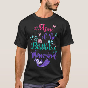 T-shirt Mimi de la famille jumelée de sirène d'anniversair