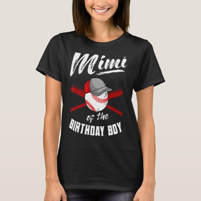 T-shirt Mimi De L'Anniversaire Boy Baseball Anniversaire P (Devant)