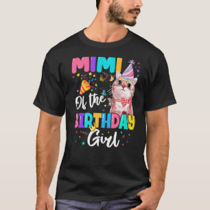 T-shirt Mimi De L'Anniversaire Fille Chat Kitten Thème Fam