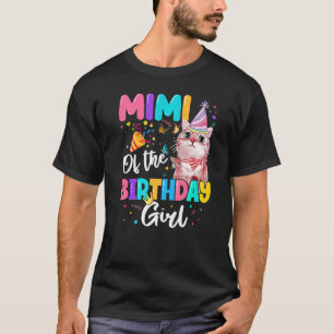 T-shirt Mimi De L'Anniversaire Fille Chat Kitten Thème Fam