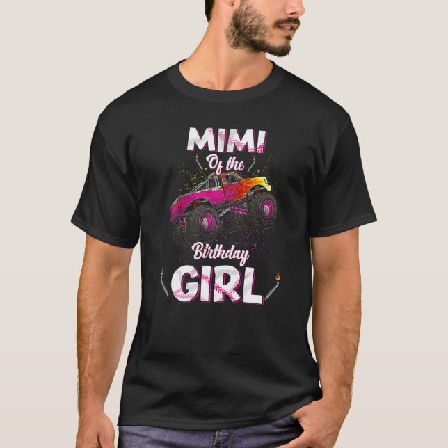 T-shirt Mimi De L'Anniversaire Fille Monster Anniversaire  (Devant)