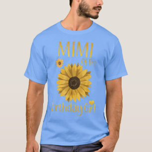 T-shirt Mimi De L'Anniversaire Fille Tournesol Famille Mat