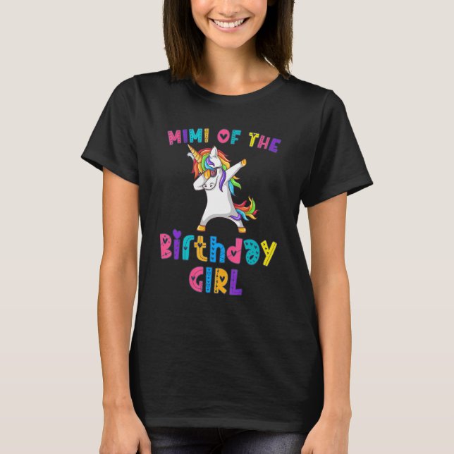 T-shirt Mimi de l'anniversaire Princesse fille Dabbing Uni (Devant)