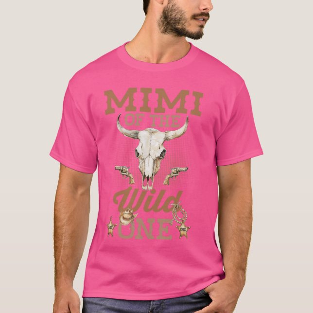 T-shirt Mimi du 1er anniversaire Wild One Cowboy Western F (Devant)