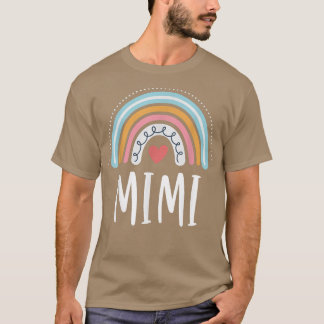 T-shirt Mimi Gifts For Grandma Family Rainbow Graphic
