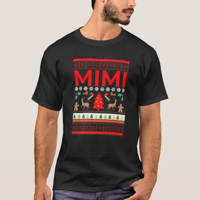 T-shirt Mimi laide de Noël Sweer Funny Grand-mère Noël Swe (Devant)