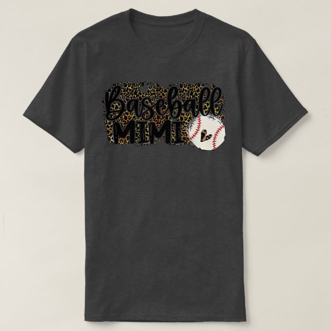 T-shirt Mimi Leopard De Baseball De Baseball De Mimi (Design devant)