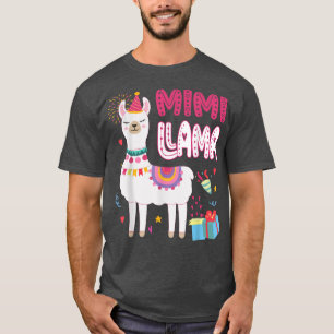 T-shirt Mimi Llama Grand-Mère D'Un Garçon Anniversaire Lla
