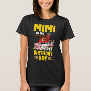 T-shirt Mimi Of Anniversaire Boy Farm Barnyard Party Cow L