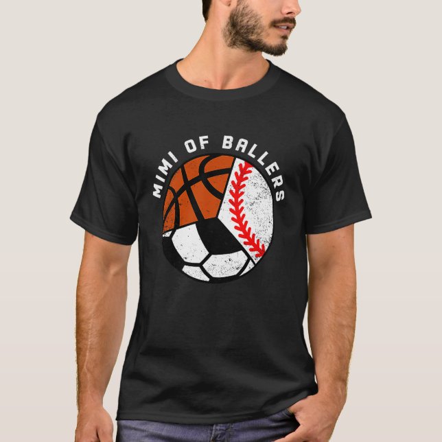T-shirt Mimi Of Ballers Baseball Soccer Basketball Mimi (Devant)