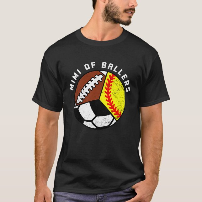 T-shirt Mimi Of Ballers Softball Soccer Football Mimi (Devant)