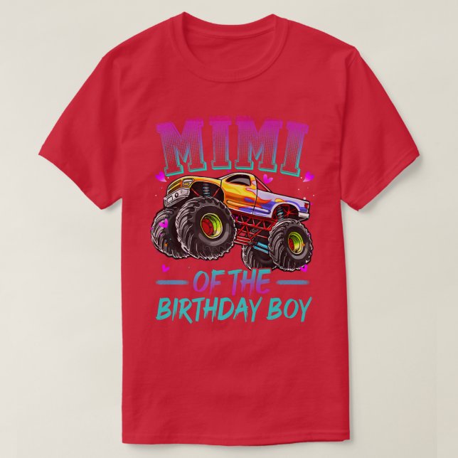 T-shirt Mimi of the Birthday Boy Monster Truck Anniversair (Design devant)